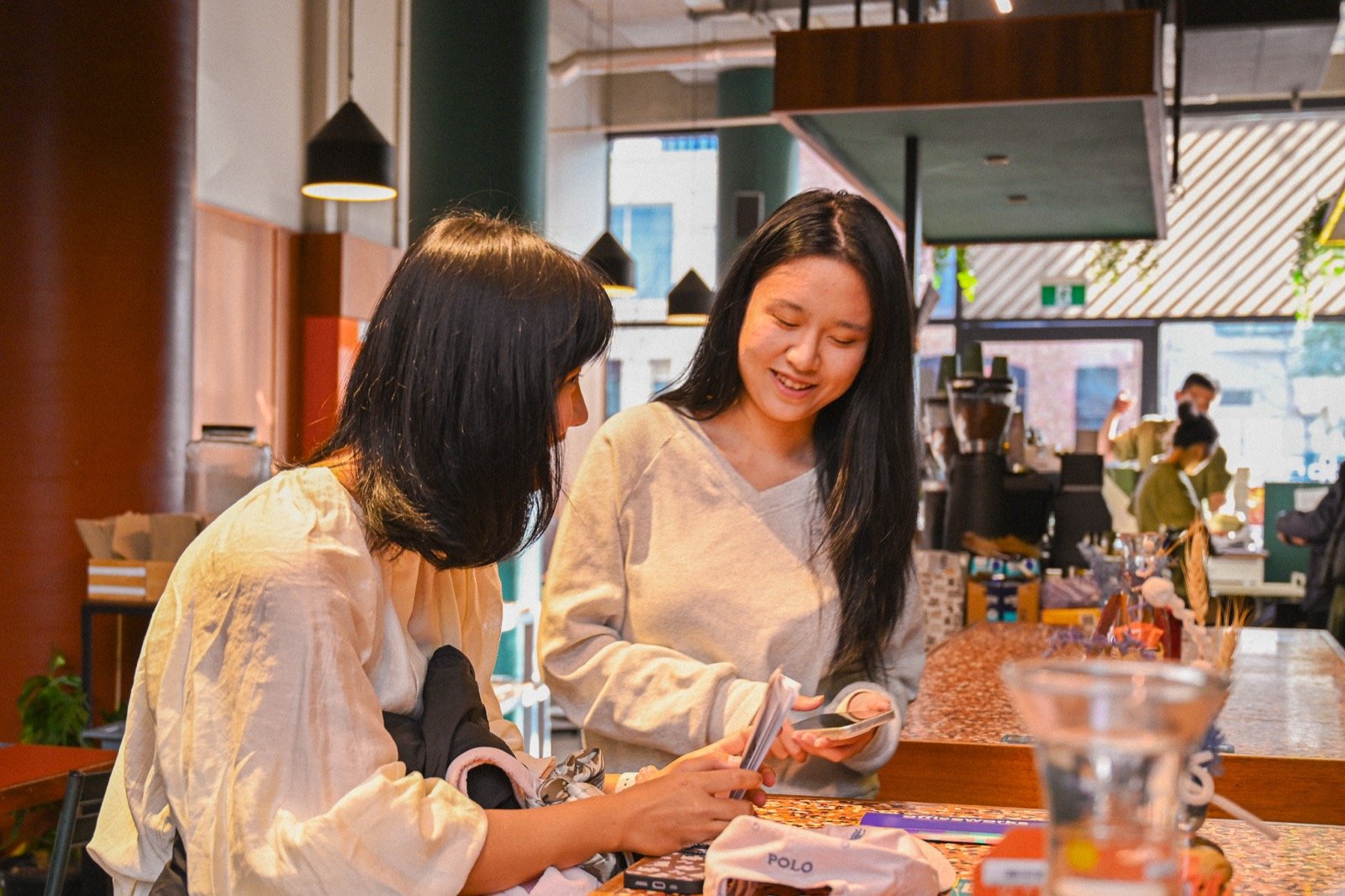 Wide shot of the Yapify coffee chat at Plus Coffee and Kitchen