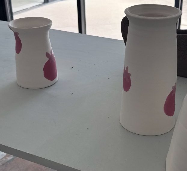 The first Yapify collaboration vessels drying in the studio before firing